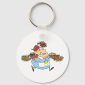 ウエートレスおもしろい キーホルダー (正面)