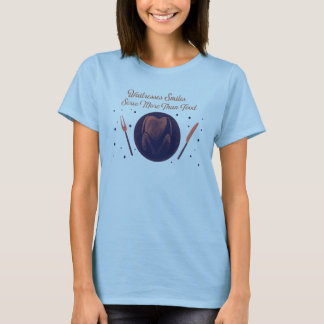 ウエートレススマイルは食べ物より多く出す Tシャツ