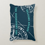 ウエーモダン航海のト客船コンパスバラ アクセントクッション (正面(垂直))