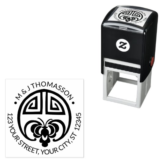 ウエ中国のッズラックこうもり名差出人住所 セルフインキングスタンプ (インサイチュ)