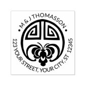 ウエ中国のッズラックこうもり名差出人住所 セルフインキングスタンプ (デザイン)