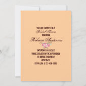 ウエ素朴スタンカウボーイ馬鞍ブライダルシャワー 招待状 (裏面)