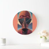 ウォアケンゲサイケデリックージSci-Fi ラージ壁時計 (ホーム)