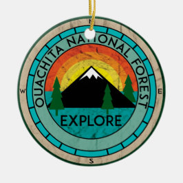 ウォシト川の国有林のアーカンソーHOT SPRINGS湖 セラミックオーナメント