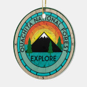 ウォシト川の国有林のアーカンソーHOT SPRINGS湖 セラミックオーナメント (左)