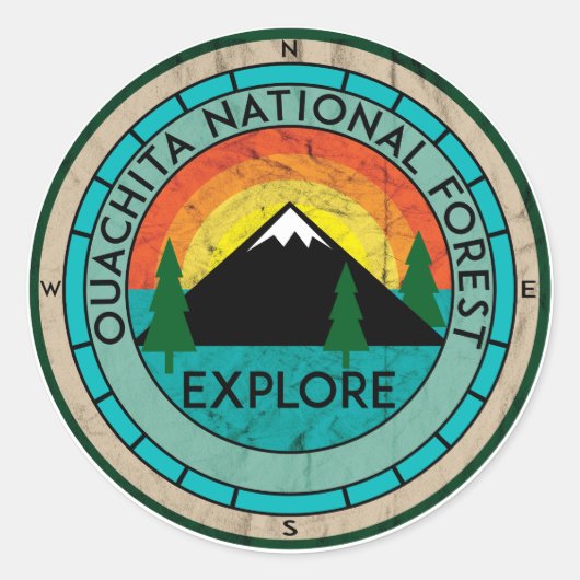 ウォシト川の国有林のアーカンソーHOT SPRINGS湖 ラウンドシール (正面)