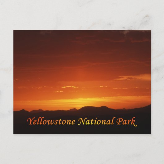 ウォシュバーン山はがき日没 ポストカード (正面)