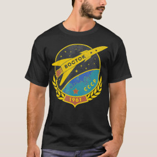 ウォストックスプートニクUSSRソ連宇宙プロパガンダ Tシャツ
