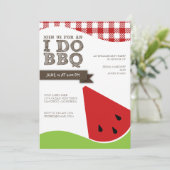 ウォターマロンアート付きの BBQ での結婚式の約束パーティー 招待状 (スタンド正面)