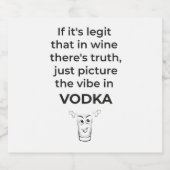 ウォッカおもしろい リキュールボトルラベル (シングルラベル)