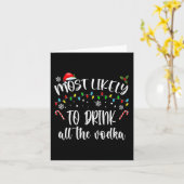 ウォッカのクリスマスドリンクを全部飲む可能性が最も高い カード (黄色い花)