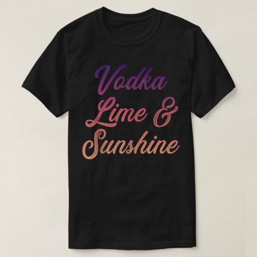 ウォッカのライムと太陽 Tシャツ (デザイン正面)