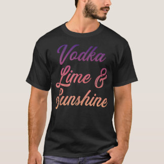ウォッカのライムと太陽 Tシャツ