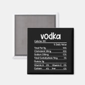 ウォッカの栄養成分表示 ありがとうございました 面白い 飲酒 マグネット (正面/裏面)