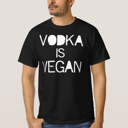 ウォッカはビーガン Tシャツ (正面)