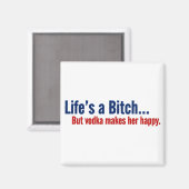 ウォッカは人生を幸せにする マグネット (正面/裏面)