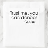 ウォッカを信じて踊ろう! ~Vodka 長方形シール (バッグ)