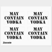 ウォッカを含む可能性がある 長方形シール (シート)