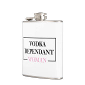 ウォッカモダン依存女性ピンクおもしろい引用文 フラスク (左)