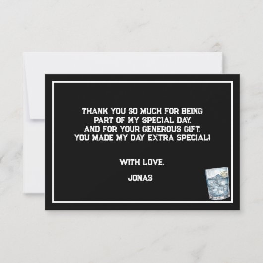 ウォッカレッツ大人のパーティー誕生日 サンキューカード (正面)