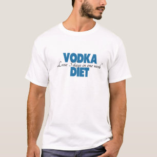 ウォッカ(アルコール)およびダイエットを言うおもしろいなワイシャツ Tシャツ