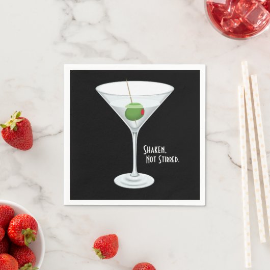 ウォッカ・マルティーニ・カクテルドリンクを攪拌しない揺れ スタンダードカクテルナプキン (インサイチュ)