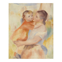 ウォッシャーウーマンと子供（1886年）ピエール・アウグストルノアール