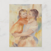 ウォッシャーウーマンと子供(1886年)ピエール・アウグストルノアール ポストカード (正面)
