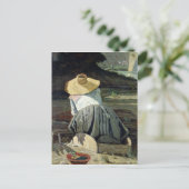 ウォッシャーウーマン・バイ・ザ・リバー， 1860 ポストカード (スタンド正面)