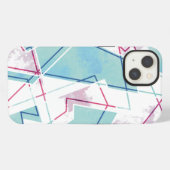 ウォッシュアウト幾何学模様 iPhoneケース (裏面横)