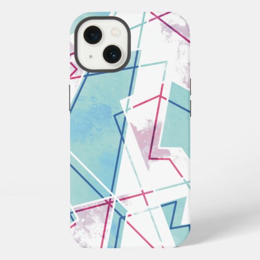 ウォッシュアウト幾何学模様 iPhoneケース (裏面)