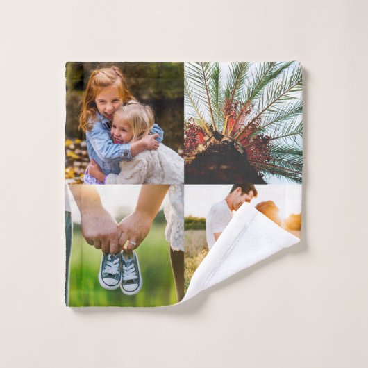 ウォッシュクロス4写真テンプレート ウォッシュタオル (ウォッシュタオル)