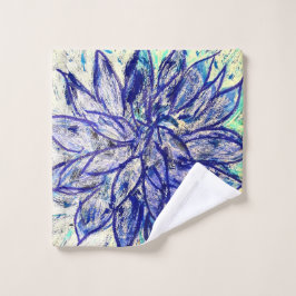 ウォッシュクロッドレアブルーダリア ウォッシュタオル