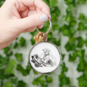 ウォッシュズ絵画モンキーイヤー〔占星術の〕十二宮図ラウンドキーチェーン キーホルダー (手)