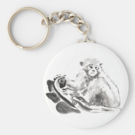 ウォッシュズ絵画モンキーイヤー〔占星術の〕十二宮図ラウンドキーチェーン キーホルダー