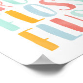 ウォッシュブラシフロス赤面カラフル浴室 ポスター (角)