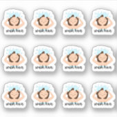 ウォッシュヘアルーチンリマインダーかわいい女の子舞女プランナー シール (正面)