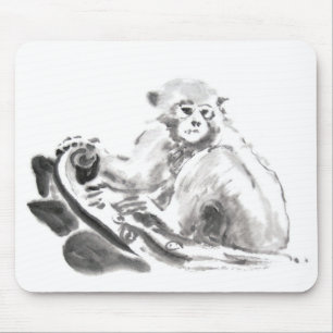 ウォッシュ絵画ズモンキーイヤー〔占星術の〕十二宮図マウスパッド マウスパッド