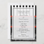 ウォッシュDCスカイラインBlk Wht Strp Pリハーサルディナー 招待状 (裏面)