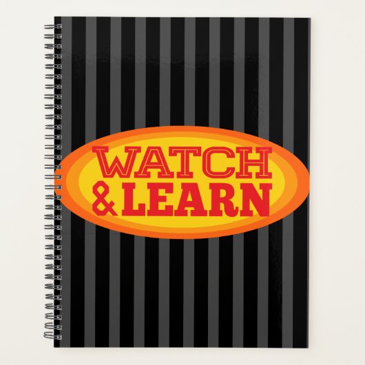 ウォッチと学ラジアル楕円ストライプ プランナー手帳 (正面)