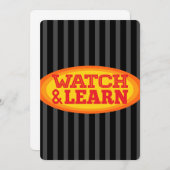 ウォッチと学ラジアル楕円ストライプ 招待状 (正面/裏面)