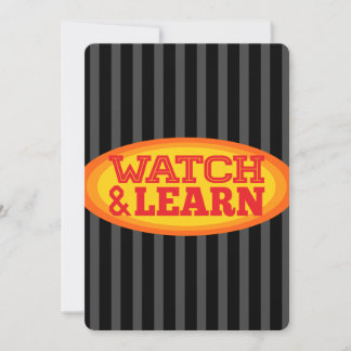 ウォッチと学ラジアル楕円ストライプ 招待状