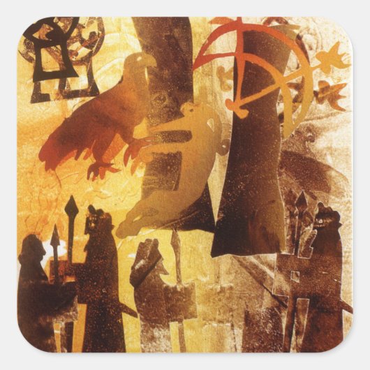 ウォッチストーンとシンボル スクエアシール (正面)