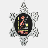 ウォッチネイルアーティストオーバーレイ スノーフレークピューターオーナメント (右)