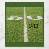 ウォッチパーティー50ヤードライングラスフィールドサッカー ワインラベル (シングルラベル)