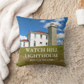 ウォッチヒルライトハウスロードアイランド装飾用クッション クッション (ブランケット)