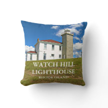 ウォッチヒルライトハウスロードアイランド装飾用クッション