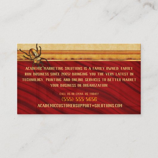 ウォッチャーのエジプトの3D光広告市場 名刺 (裏面)