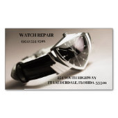 ウォッチリペアストアジュエリーストアヴィンテージウォッチ マグネット名刺 (正面)