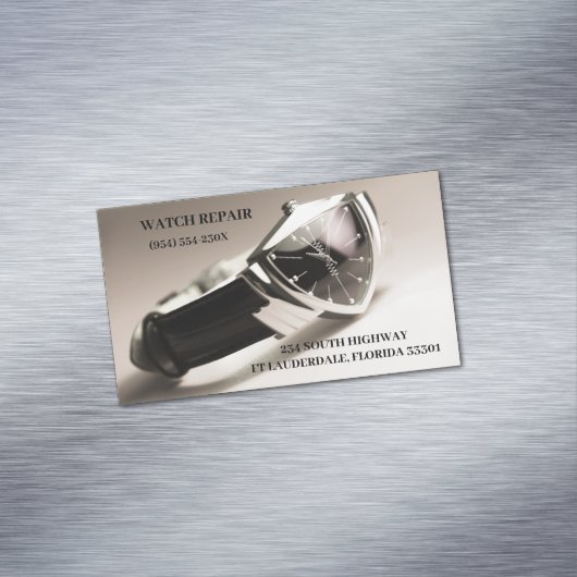 ウォッチリペアストアジュエリーストアヴィンテージウォッチ マグネット名刺 (インサイチュ)